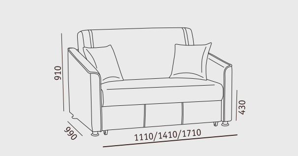 Прямой диван Милан 3 (120) в Туле - изображение 2