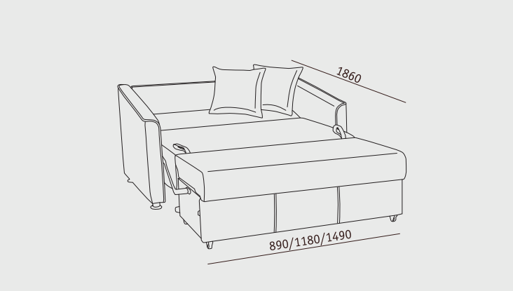 Прямой диван Милан 3 (120) в Туле - изображение 3