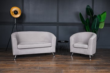 Комплект мебели Брамс  цвет бежевый диван 2Д + кресло в Туле