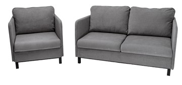 Комплект мебели диван + кресло-кровать Бэст серый в Туле