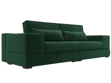 Прямой диван Лига-037, Зеленый (велюр) в Туле