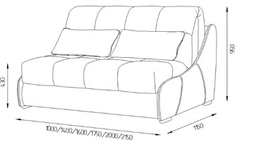 Прямой диван Токио 165 (ППУ) в Туле - предосмотр 2