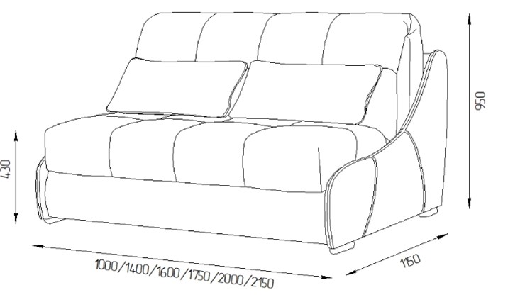 Прямой диван Токио 165 (ППУ) в Туле - изображение 2