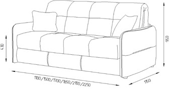Прямой диван Токио 2 130 (ППУ) в Туле - предосмотр 7