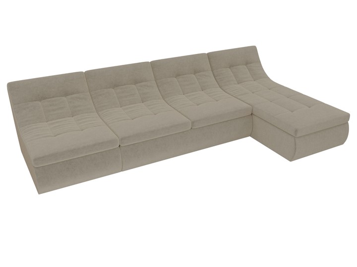 Большой модульный диван Холидей, Бежевый (микровельвет) в Туле - изображение 4