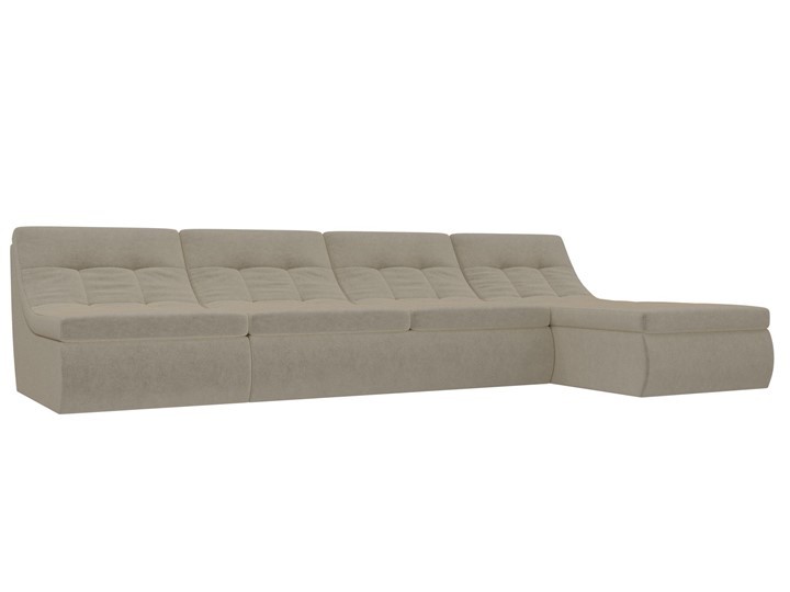 Большой модульный диван Холидей, Бежевый (микровельвет) в Туле - изображение