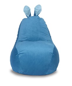 Кресло-игрушка Зайка (короткие уши), синий в Туле