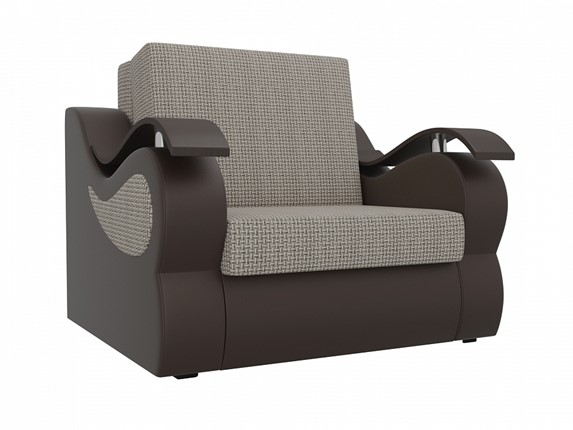Кресло-кровать Меркурий (60), Корфу 02 (рогожка)/черный (экокожа) в Туле - изображение