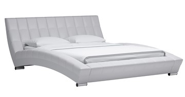 Кровать спальная Оливия 160 арт. Марика 483 к/з (белый) с основанием в Туле - предосмотр
