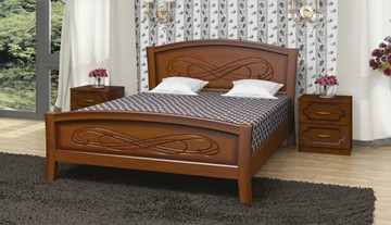 Спальная кровать Карина-16 (Орех) 90х200 в Туле
