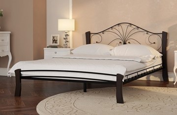 Кровать 1.5-спальная Фортуна 4 Лайт, 1200, черный/шоколад в Туле