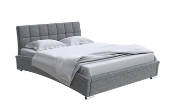 Кровать в спальню Corso-1L 140x200, Велюр (Gratta 4 Серый космос) в Туле