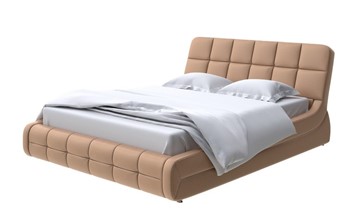 Кровать 2-спальная Corso-6 140x200, Экокожа (Бронзовый перламутр) в Туле