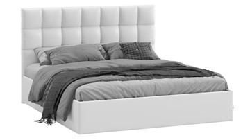 Двуспальная кровать Эмбер тип 1 (Экокожа белая) в Туле