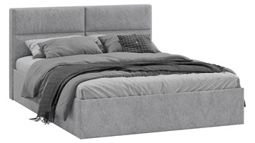 Кровать 2-спальная Глосс Тип 1 (Микровелюр Wellmart Silver) в Туле