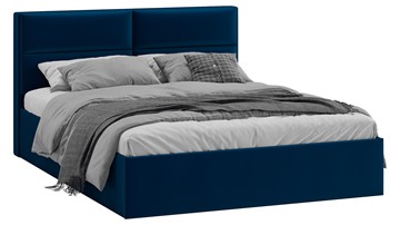 Кровать 2-спальная Глосс Тип 1 (Велюр Confetti Blue) в Туле