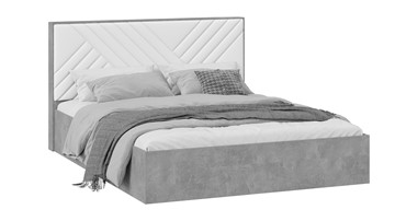 Кровать в спальню Хилтон Тип 1 (Ателье светлый/Белый) в Туле