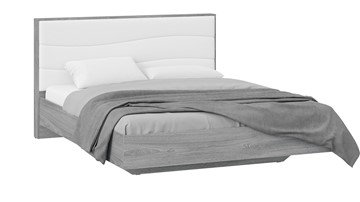 Кровать двуспальная Миранда тип 1 (Дуб Гамильтон/Белый глянец) в Туле