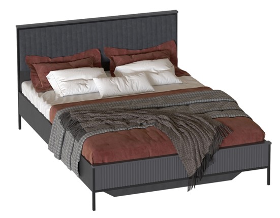 Кровать 2-спальная Нора, 1600 (Металл бруклин/Графит) в Туле - изображение