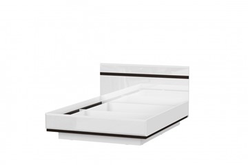 Двуспальная кровать Соло универсальная 1,6х2,0, белый/белый глянец/венге в Туле
