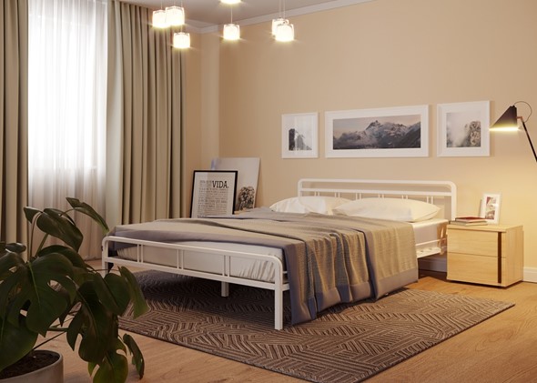 Кровать 2-спальная Леон, 1600, белый в Туле - изображение