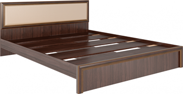 Кровать двуспальная Беатрис М09 с мягким изголовьем (Орех Гепланкт) в Туле