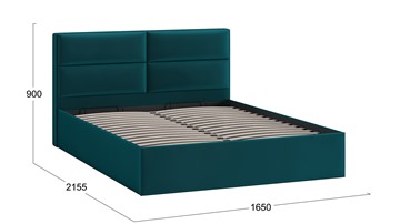 Кровать с подъемным механизмом Глосс Тип 1 (Велюр Confetti Izumrud) в Туле - предосмотр 1