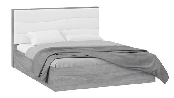 Кровать с механизмом двуспальная Миранда тип 1 (Дуб Гамильтон/Белый глянец) в Туле - изображение