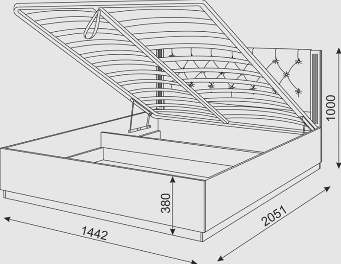 Кровать с подъемным механизмом Тиффани М26 в Туле - изображение 4