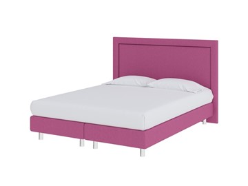 Спальная кровать London Boxspring Elite 140х200, Рогожка (Savana Berry (фиолетовый)) в Туле