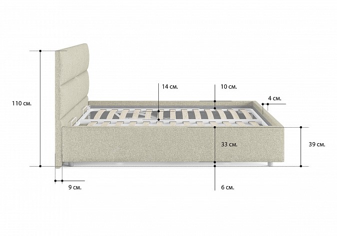 Двуспальная кровать Omega 180х190 с основанием в Туле - изображение 2