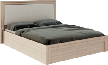 Кровать с подъемным механизмом Глэдис М32 (Шимо светлый/Белый текстурный) в Туле - предосмотр