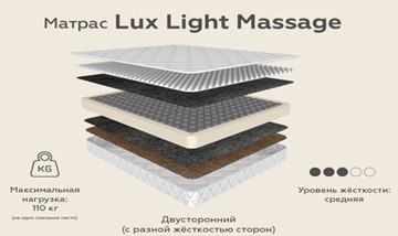 Матрас Lux Light Massage зима-лето 20 в Туле