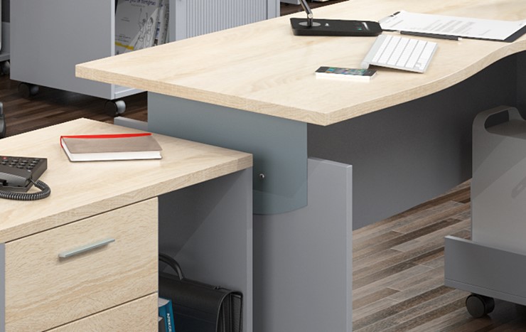 Офисный комплект мебели OFFIX-NEW для 4 сотрудников с двумя шкафами в Туле - изображение 2