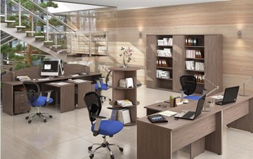 Комплект офисной мебели IMAGO книжные шкафы, 4 рабочих места в Туле