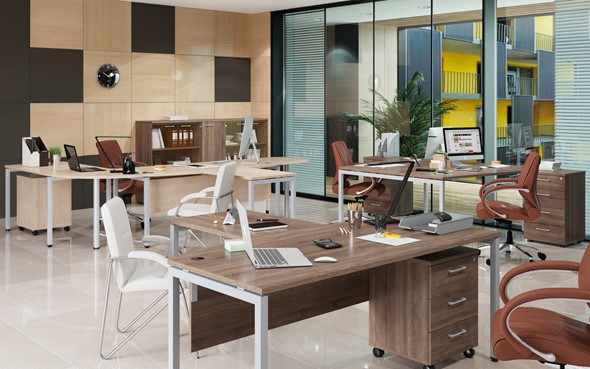 Офисный комплект мебели Xten S 1 - один стол с приставным брифингом в Туле - изображение