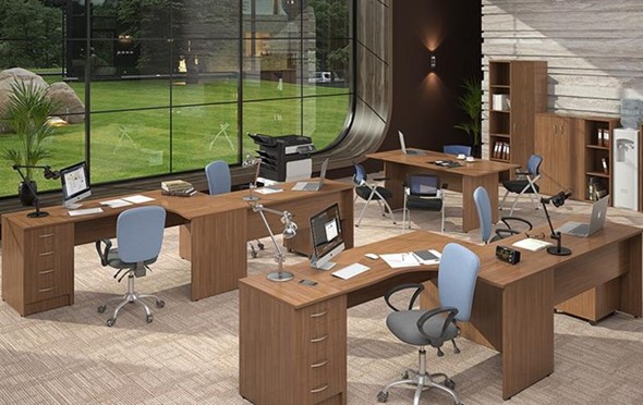 Набор мебели в офис IMAGO три стола, 2 шкафа, стеллаж, тумба в Туле - изображение