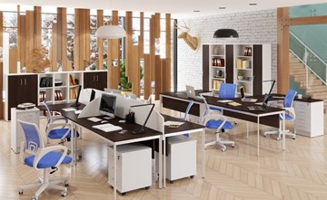 Офисный набор мебели Imago S - два стола, две тумбы в Туле