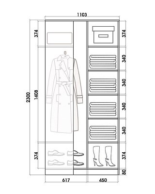 Шкаф-купе угловой Хит-У-23-4-77-17, Абстракция №1, Белый в Туле - изображение 2