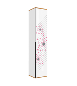 Шкаф одностворчатый Урбан 528.040, белый/розовый в Туле