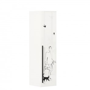 1-створчатый шкаф Джоли Тип 2 ЛД 535.020, Серый шелк в Туле