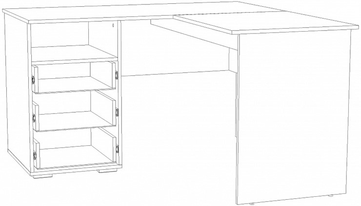Письменный стол Банни НМ 041.41, Меренга/Бисквит/Белый/Дуб сонома в Туле - изображение 2