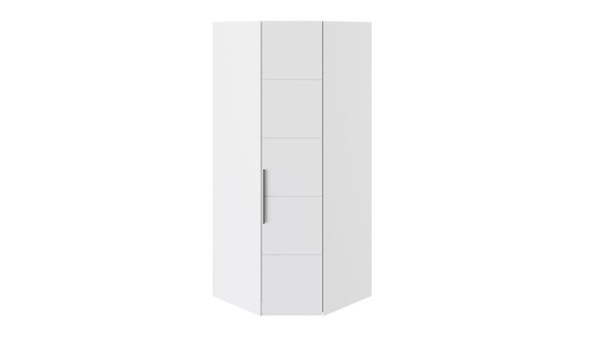 Распашной угловой шкаф Наоми, цвет Белый глянец, Джут СМ-208.07.06 в Туле - изображение