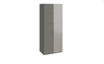 Шкаф распашной Наоми с 1 зеркальной правой дверью, цвет Фон серый, Джут СМ-208.07.04 R в Туле