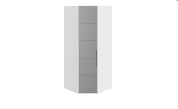 Угловой шкаф Наоми с зеркальной левой дверью, цвет Белый глянец СМ-208.07.07 L в Туле