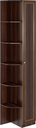 Угловой шкаф-стеллаж Беатрис М14 правый (Орех Гепланкт) в Туле - изображение
