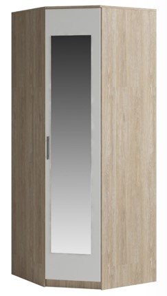 Шкаф Светлана, с зеркалом, белый/дуб сонома в Туле - изображение