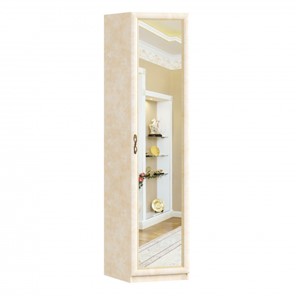 1-створчатый шкаф Александрия с зеркалом ЛД 625.042, Рустика/Кожа Ленто в Туле