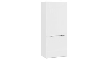 2-створчатый шкаф Глосс СМ-319.07.211 (Белый глянец/Стекло) в Туле