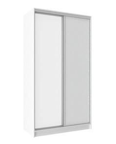 Шкаф 1200 Домашний Зеркало/ЛДСП, Белый в Туле